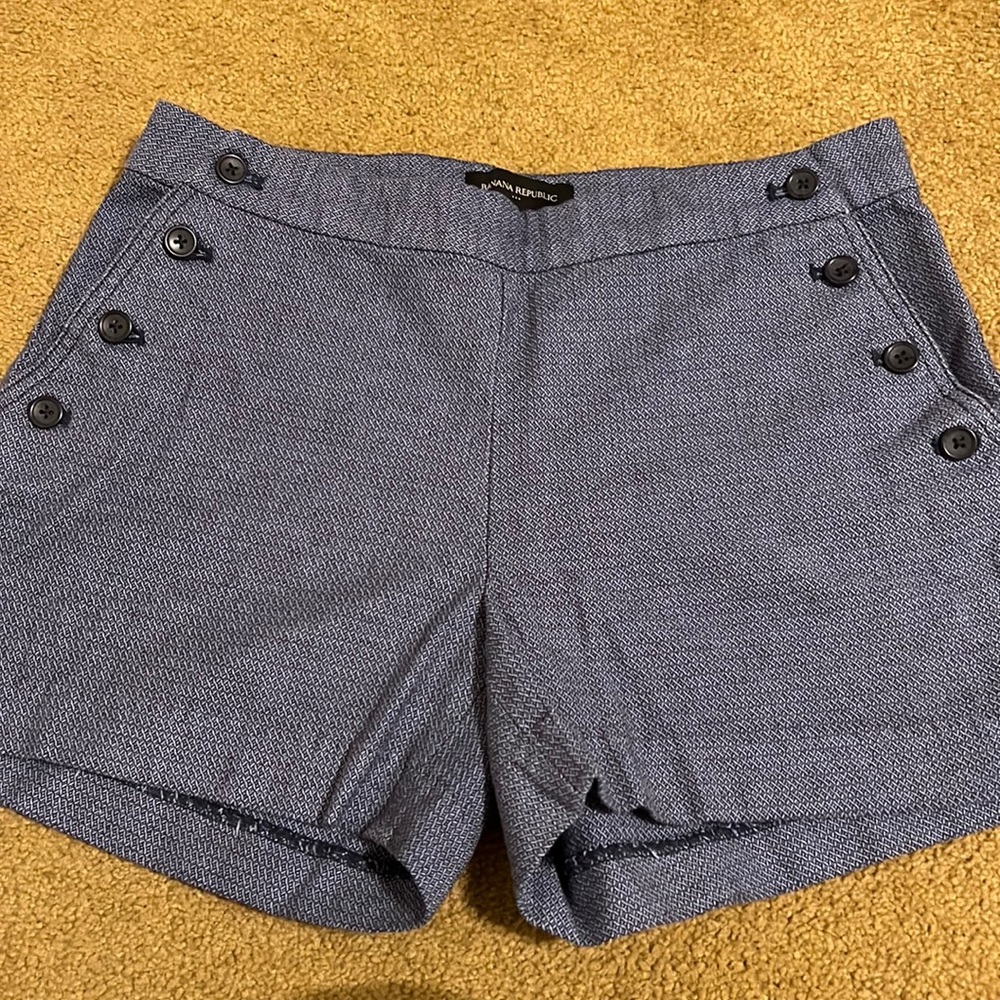 Banana Republic Navy and White Shorts!